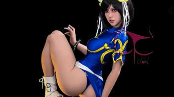 Asian brunette sex doll based on Chun Li