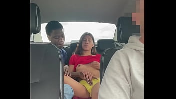 Amateur couple engages in sexual activity in a taxi, recorded by a hidden camera