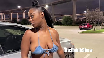 Thick and curvy black woman from Texas returns with her partner in a bonnet