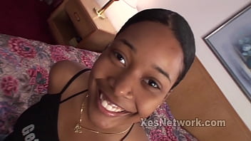 African American girl with a large buttocks in a video of black teen pornography