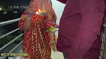 Husband and wife indulge in steamy chudai after breaking the fast on Karwa Chauth