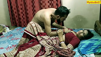 Desi mature lady enjoying intimate moment with husband's close friend, featuring clear Hindi audio