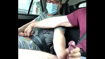 Gay passenger has sex almost adorable man in Uber's seat