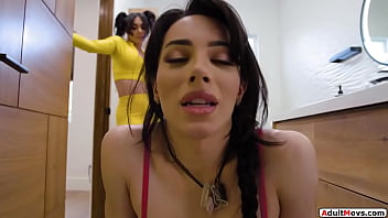 A handful of well-endowed transgender women carry out oral and anal sex without a condom