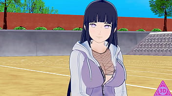 Hentai glaze be fitting of Naruto Hinata's blowjob increased by handjob alongside beamy Hawkshaw