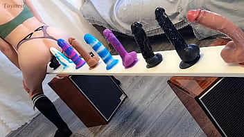 A variety of dildos for a new experience with a milf in this European homemade video