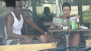 Interracial affair and voyeuristic encounter outside a cafe