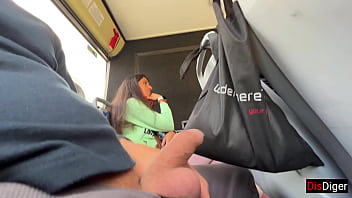 A young woman gave me a handjob and oral sex on a crowded bus