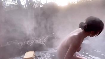 A Japanese girl's hot springs adventure leads to a satisfying encounter with a well-endowed partner