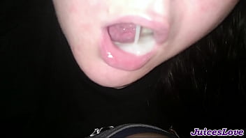 Real amateur couple's compilation of swallowing cum