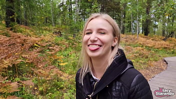 Strolling with my stepsister in the woodland park. Intimate video blog, real-time footage from a POV perspective.