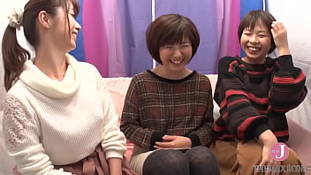 Haruna's first-time lesbian encounter with best friends: Intense kissing, cunnilingus, and more