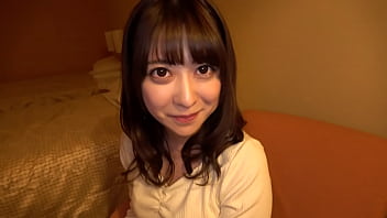 POV video of a Japanese college student with big breasts in homemade hard sex