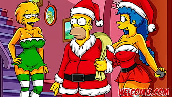 A Christmas surprise: Donating his wife to the needy, Simpsons Hentai-style